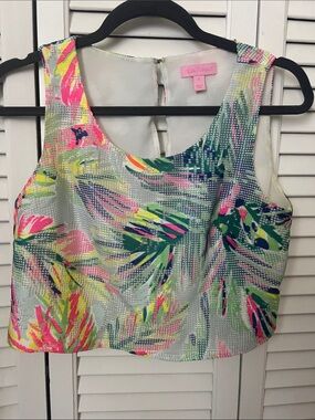 Lilly Pulitzer Hilah Crop Top Island Time Size 2